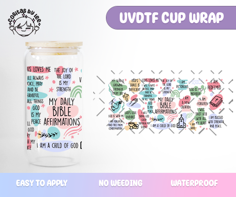 Daily Bible Affirmations UVDTF Cup Wrap