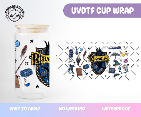 HP House - Blue UVDTF Cup Wrap