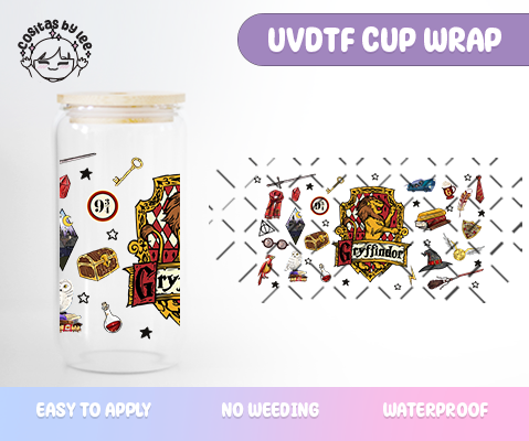 HP House - Red UVDTF Cup Wrap