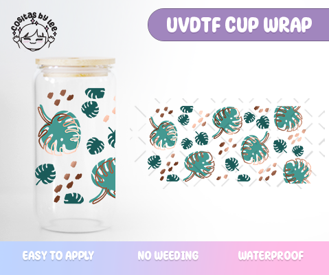 Monstera Leaves UVDTF Cup Wrap