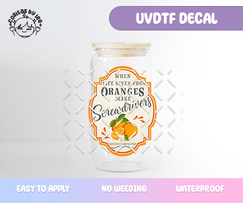 Orange Label UVDTF Decal