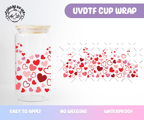 All Hearts UVDTF Cup Wrap